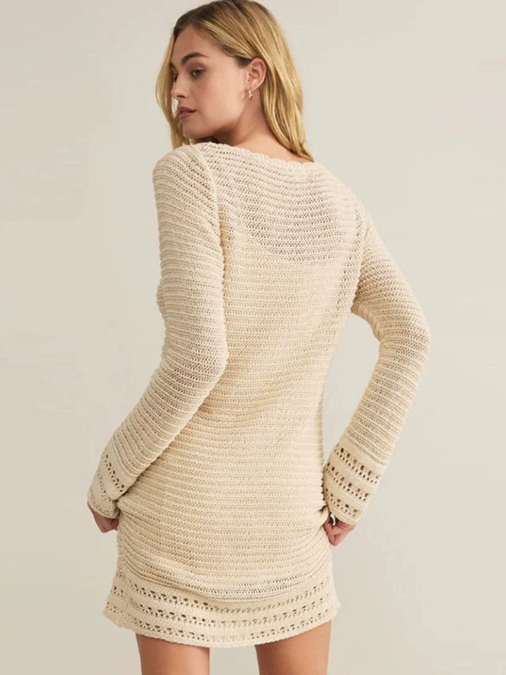Sexy Knitted Beach Bikini Cover Up Dress for Women UV Protection